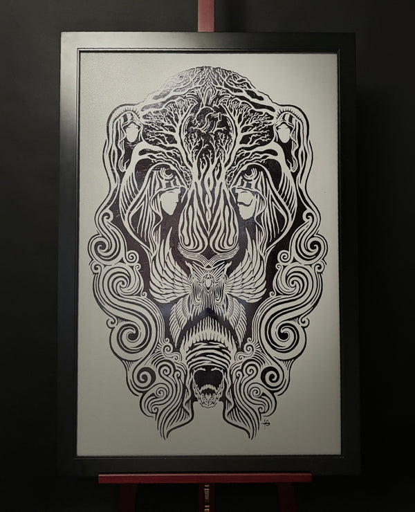 KISA - BLACK FOIL - GRAY - STENCIL ART